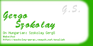 gergo szokolay business card
