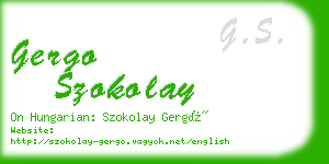 gergo szokolay business card